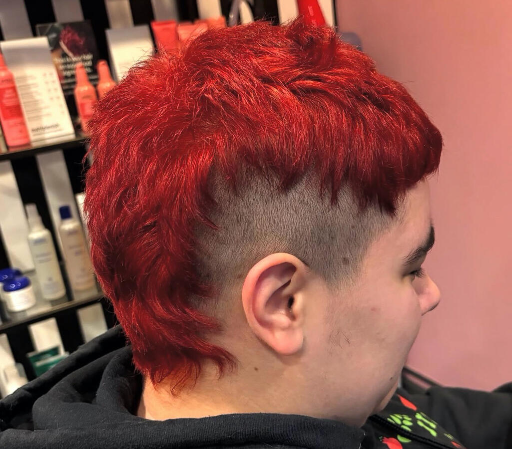 Red Faux Hawk